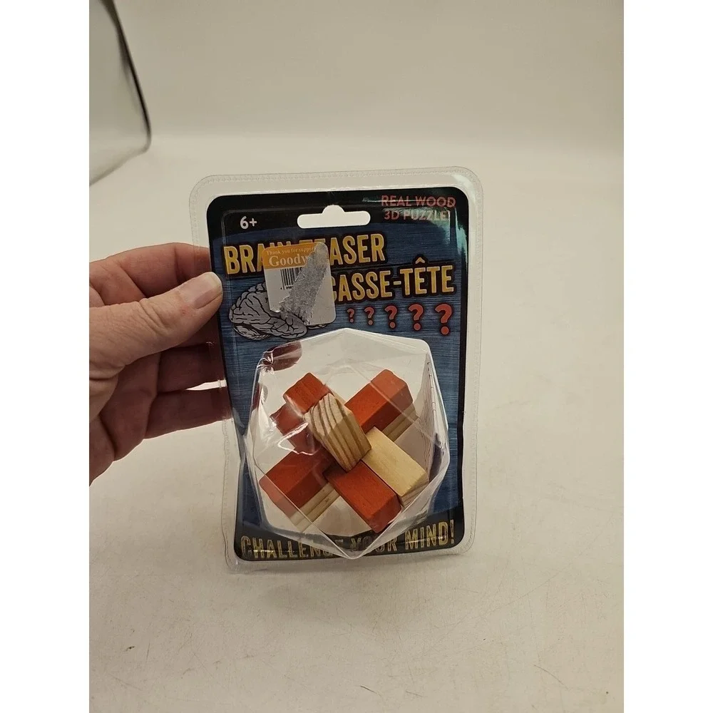 BRAIN TEASER CASSE-TETE  Real Wood 3-D PUZZLE. New.‎ factory sealed.